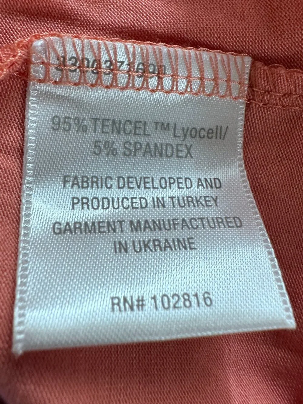 NWT Garnet Hill TENCEL Lyocell Mock Neck Sleeveless Top Orange XL